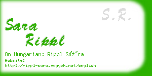 sara rippl business card